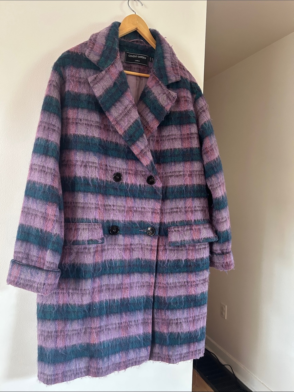 Covet Garden London Wool Blend (Faux Mohair Style) Overcoat/Jacket